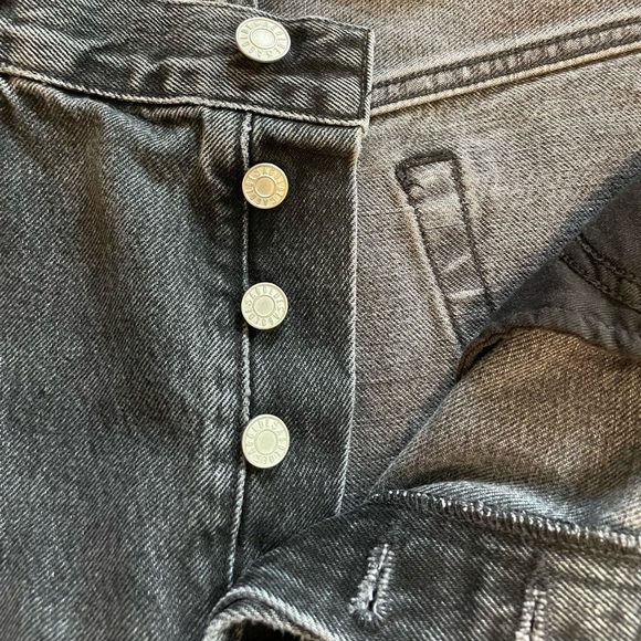 AGOLDE Wyman Mid Rise Straight Leg Vintage Ankle Faded Black Denim Jean Size 32 - Picture 8 of 12